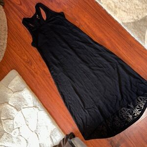 Balance Collection Black Racerback Maxi with Lace-Trim